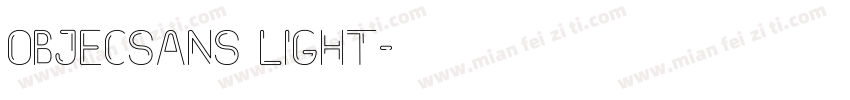 objecsans light字体转换